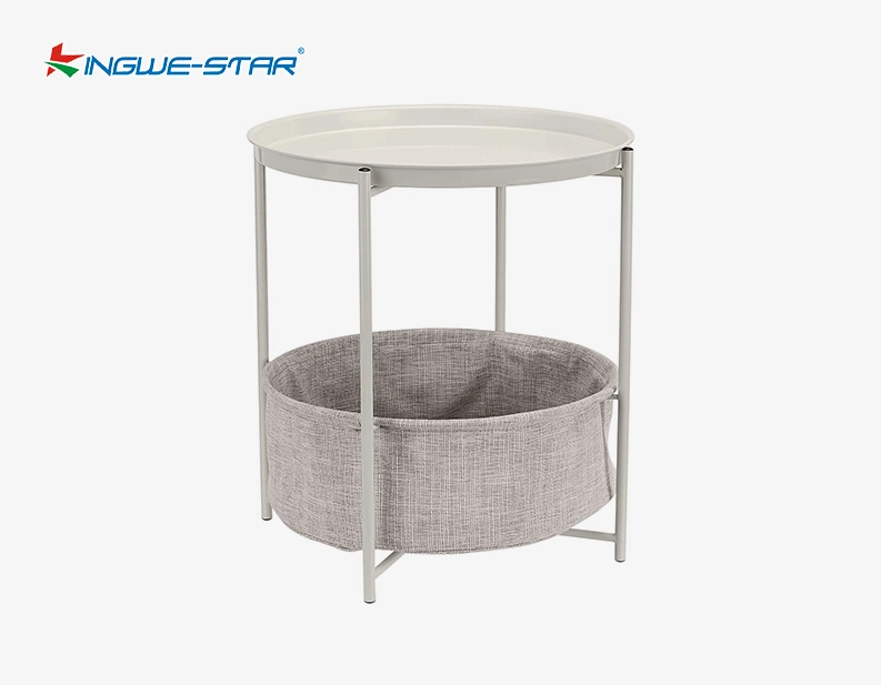 Round Storage End Table